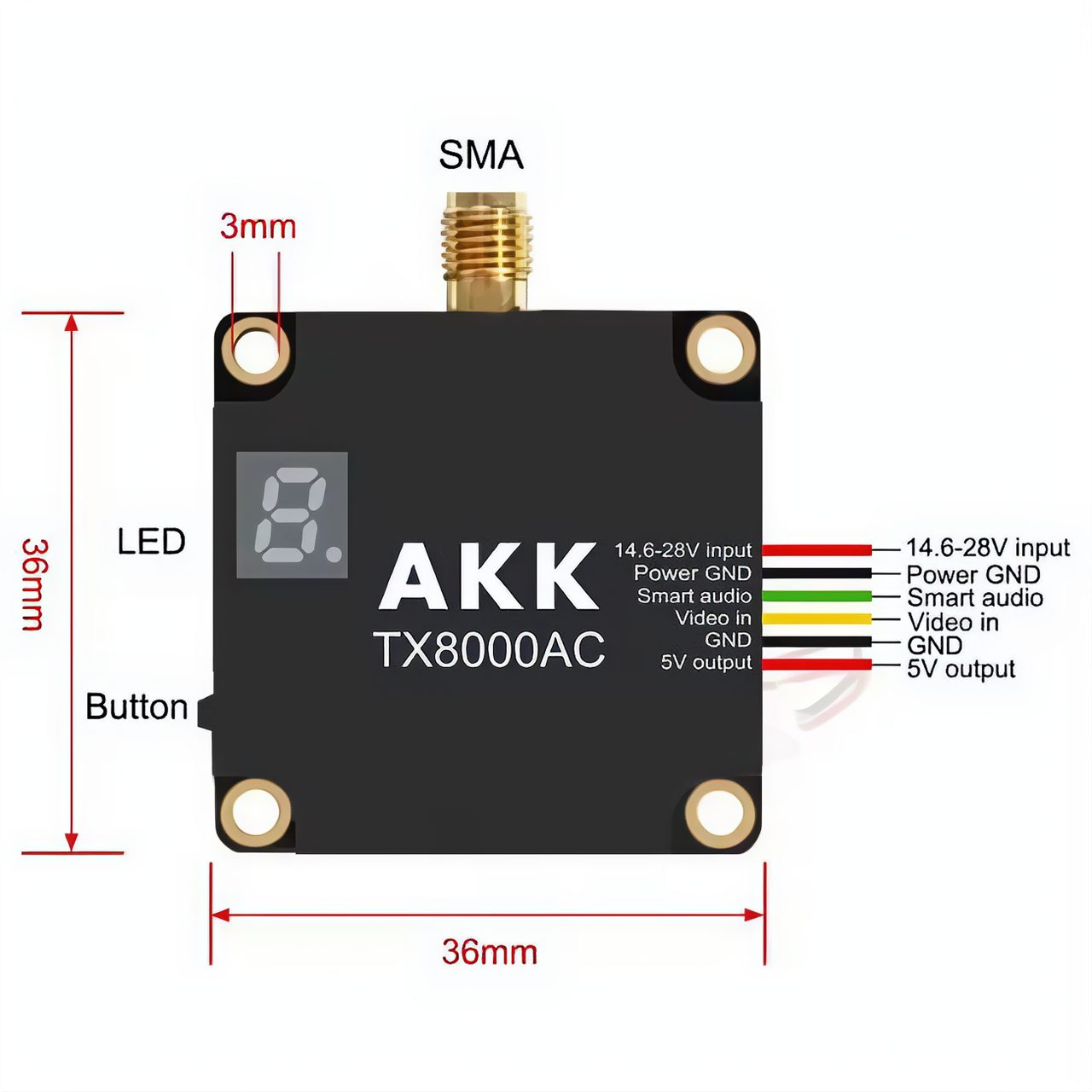 AKK TX8000AC 大功率图传